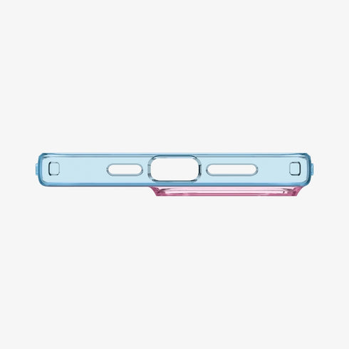 ACS06557 - iPhone 15 Pro Max Case Liquid Crystal in crystal clear showing the back